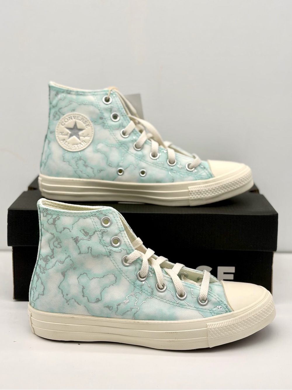 Converse CTAS HI Sneakers in Mint Marble